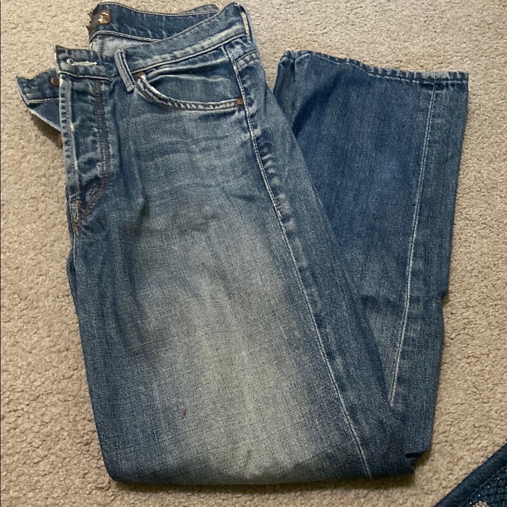 MOTHER Women's Blue Straight-Leg Jeans - Picture 2 of 7